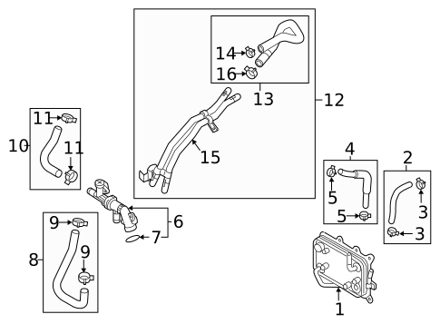 Trans Oil Cooler for 2016 Kia Sorento #0