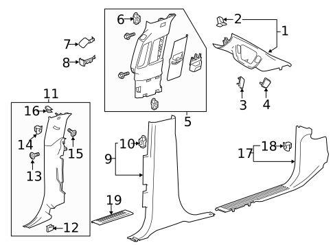 Interior Trim - Cab for 2016 GMC Sierra 2500 HD #0