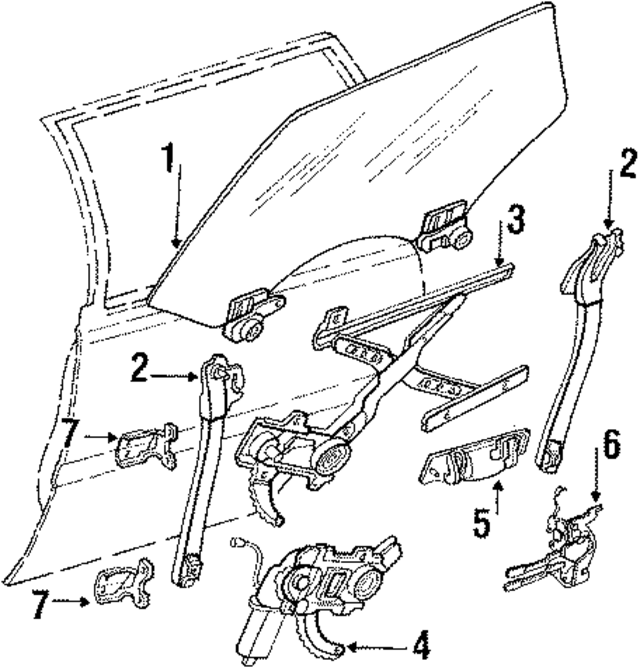 62210GA530 - : Door Glass for Subaru Image