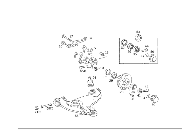 2013320274 - Front Axle: Pin for Mercedes-Benz: 190, 190D, 190E, 200, 200D, 260E, 280E, 300CE, 300D, 300E, 300SL, 300TD, 300TE, 400E, 500E, 500SL, 600SL, SL320 Image image