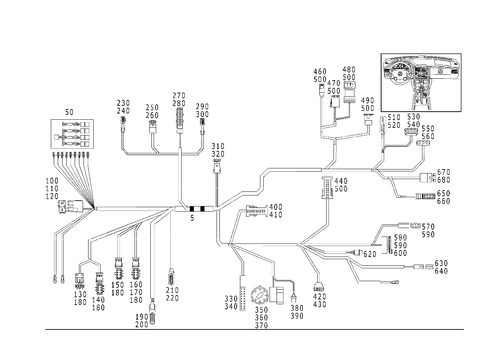 Cockpit Cable Harness for 1999 Mercedes-Benz SLK 230 #0