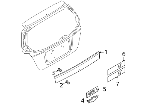 Exterior Trim - Lift Gate for 2009 Chevrolet Aveo5 #0