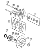 68059898AA - : Brake Hub And Bearing for Mopar Image