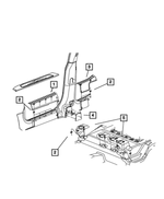 RJ43BDAAD - Interior Trim: Scuff Plate, Left for Mopar Image