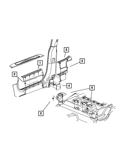 Panels-Moldings-Scuff Plates, Pillar, Cowl, 1/4 Panel Trim and Cargo Covers for 2010 Chrysler PT Cruiser #1