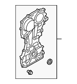 213502GGA0 - Engine: Timing Cover for Hyundai: Kona N, Santa Fe, Santa Fe Sport, Sonata, Tucson, Veloster N Image