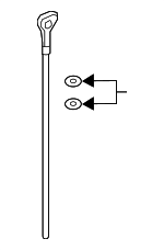 266112G040 - Engine: Dipstick for Hyundai: Santa Fe, Santa Fe Sport, Sonata, Tucson Image