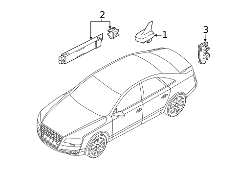 Antenna & Radio for 2014 Audi S8 #0