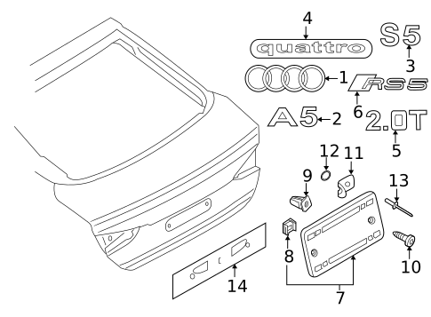 Exterior Trim - Lift Gate for 2025 Audi A5 Sportback #0
