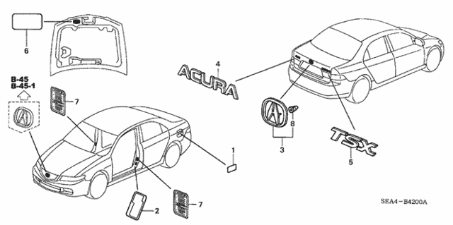 Emblems - Caution Labels for 2007 Acura TSX #0