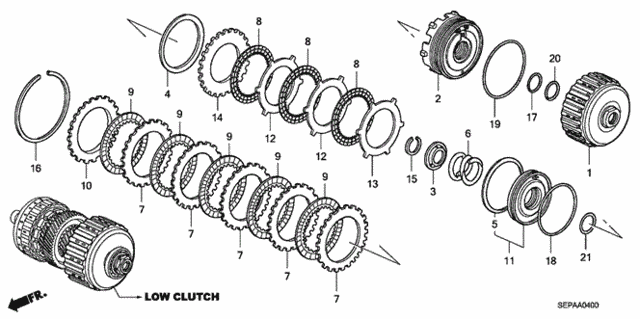 AT Clutch (Low) for 2008 Acura TL #0