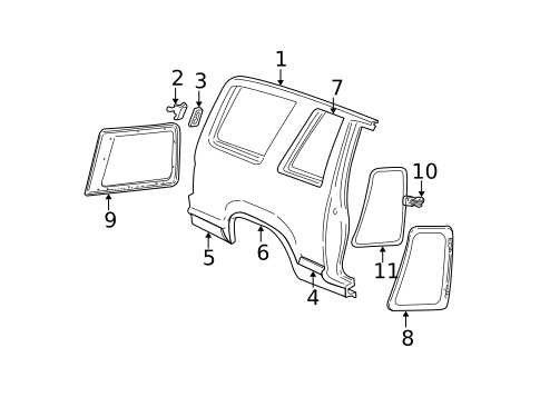Quarter Panel & Components for 1999 Ford Explorer #0