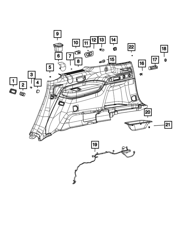 « 7ME831A5AA –  : Garnissage De Custode Panneau pour Mopar Image »