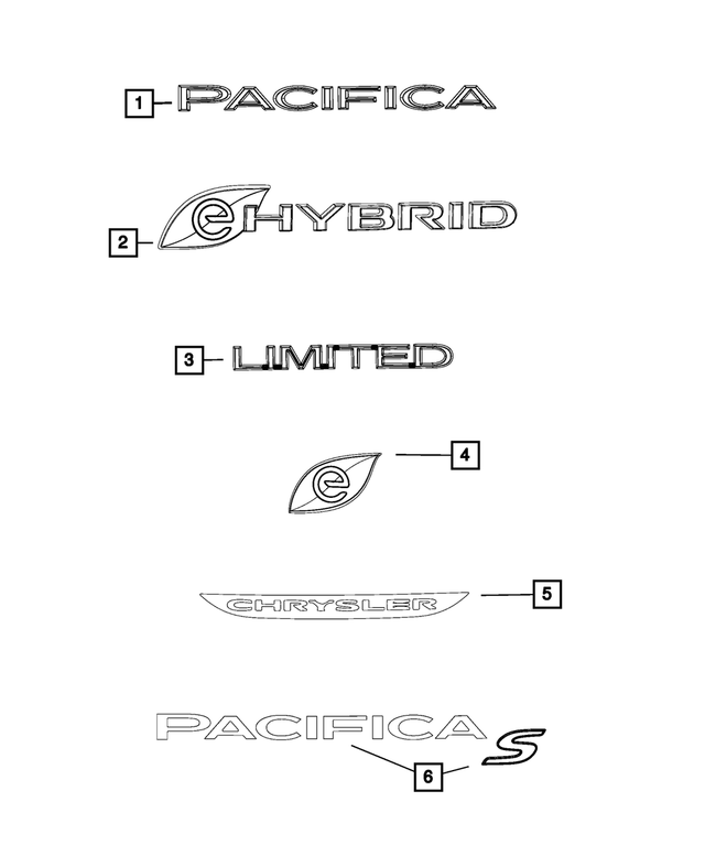 55112857AB - Exterior Ornamentation: Emblem for Mopar Image image
