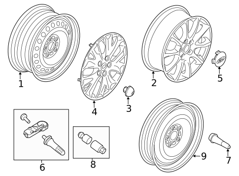 Tire Pressure Monitor Components for 2016 Ford Fusion #1