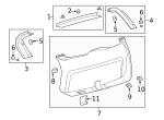 LJ7Z7842906AA - Body: Lower Trim Panel for Ford Image