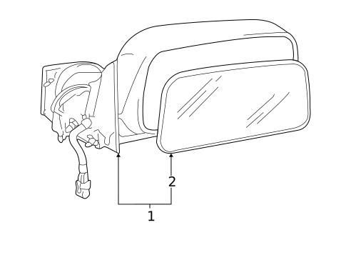 Outside Mirrors for 2005 Mitsubishi Outlander #0