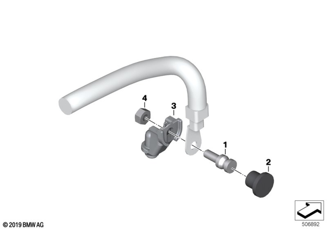 61218537798 - General Electrical System: Jump Start Terminal - M6X14 znni si for BMW-Motorrad Image