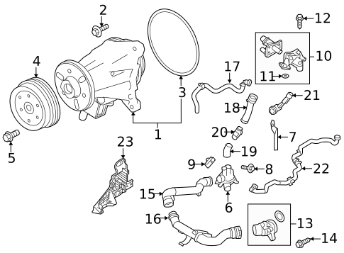 Water Pump for 2019 Land Rover Discovery #0