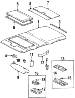 6331160320A0 - Body: Headliner for Lexus: LX450 Image