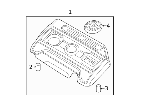 Engine Appearance Cover for 2012 Volkswagen Beetle #0