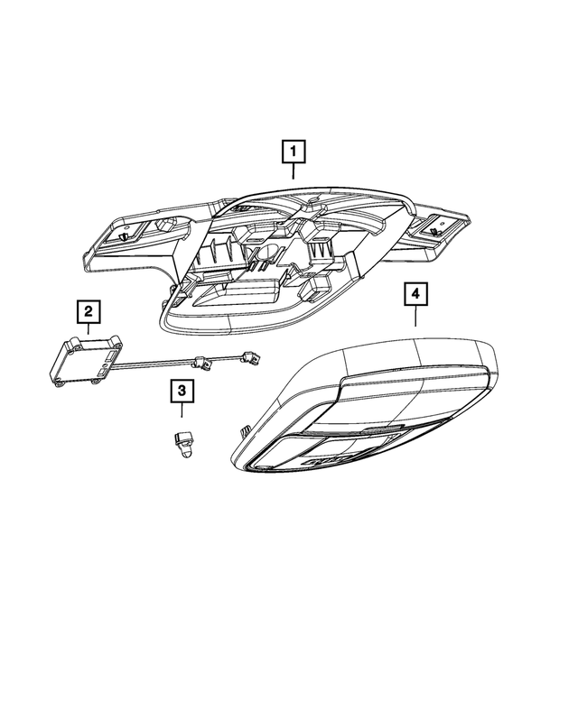 5108265AC - Interior Trim: Overhead Console Retainer for Mopar Image image