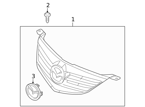 Grille & Components for 2005 Mazda 3 #1