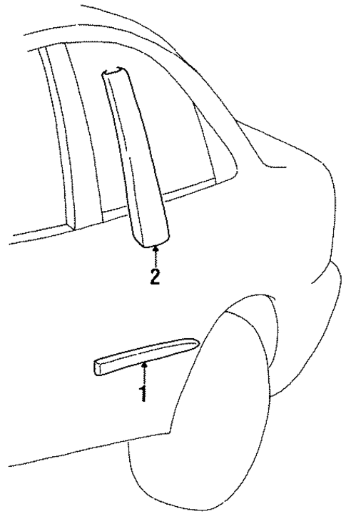 Exterior Trim - Rear Door for 2001 Chevrolet Metro #0