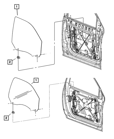 Glass and Interior Rear View Mirror for 2009 Dodge Ram 1500 #2