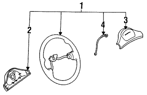 Steering Wheel & Trim for 1993 Hyundai Elantra #0