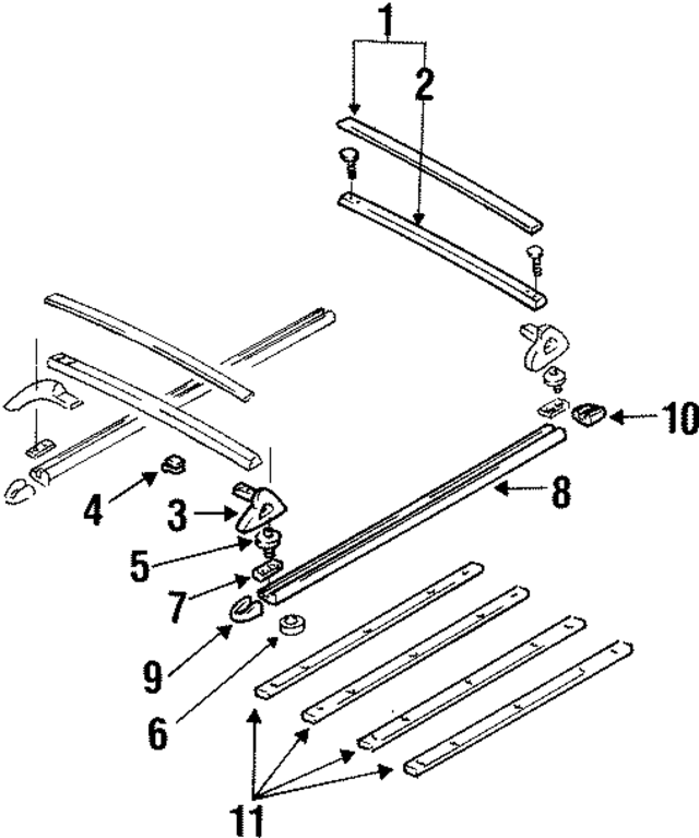 1F5Z1255118AAA - : Roof Luggage Carrier Cross Rail for Ford Image