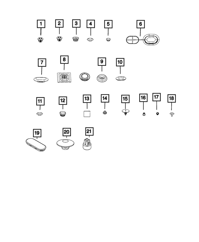 6510577AA - Body Sheet Metal Except Doors: Retainer for Mopar Image