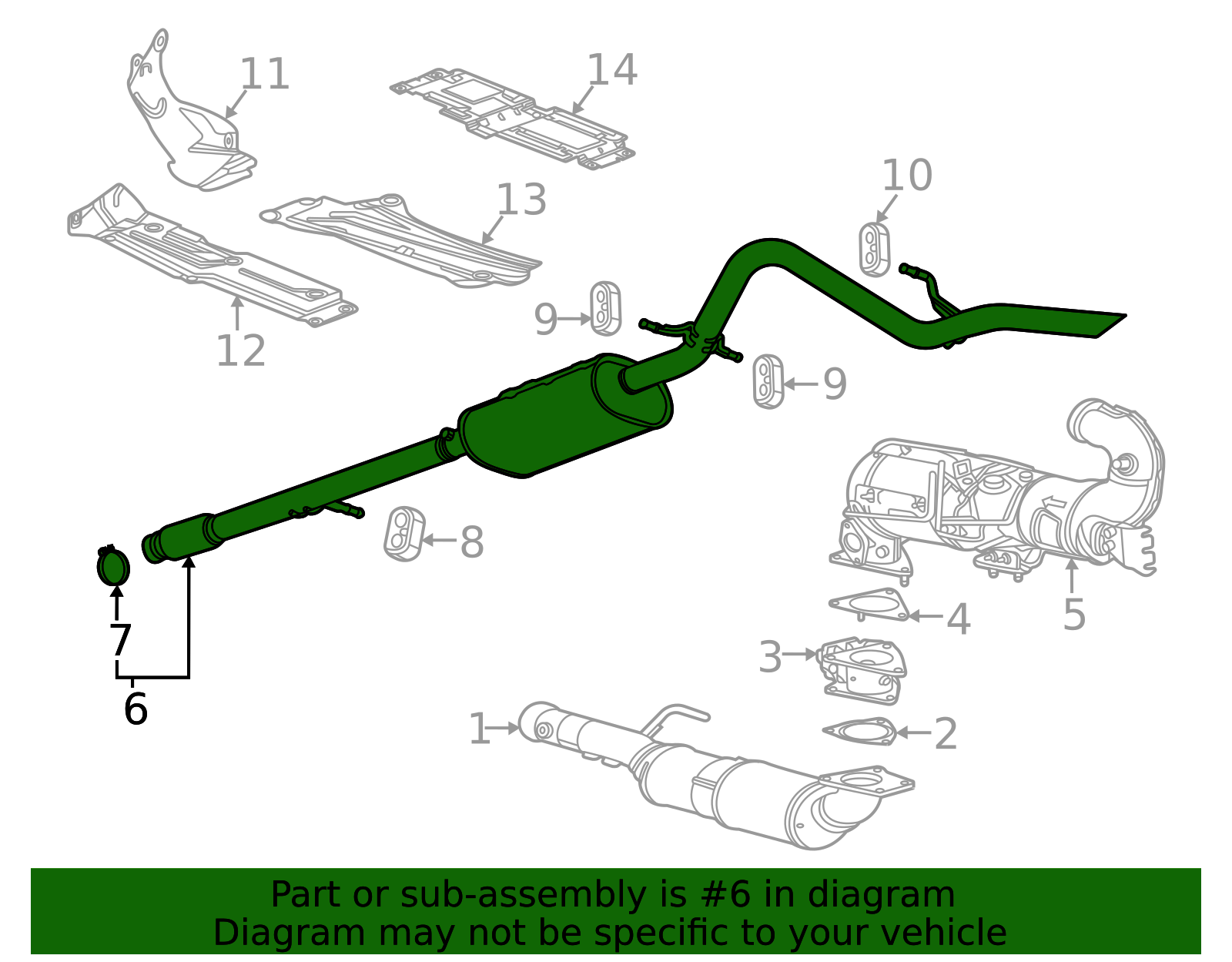 2020-2022 GM Muffler & Pipe 86799818 GM | GMPartsDirect.com