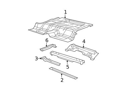 Rear Floor & Rails for 2018 Jeep Wrangler JK #0