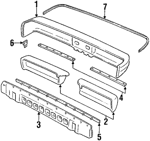Bumper & Components - Rear for 1992 Subaru Loyale #0