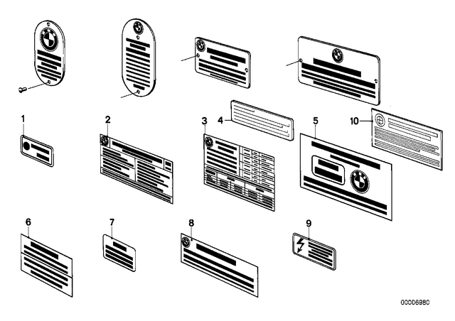 51142301487 - : Label "Tire Pressure" for BMW-Motorrad Image