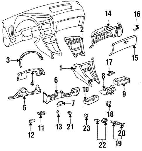 Instrument Panel for 1998 Toyota Celica #0