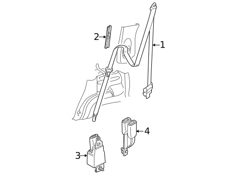 Rear Seat Belts for 2005 Ford Explorer #3