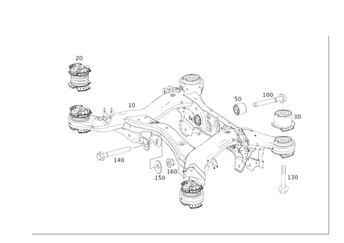 Rear Axle Carrier for 2017 Mercedes-Benz GLE63 AMG S #0