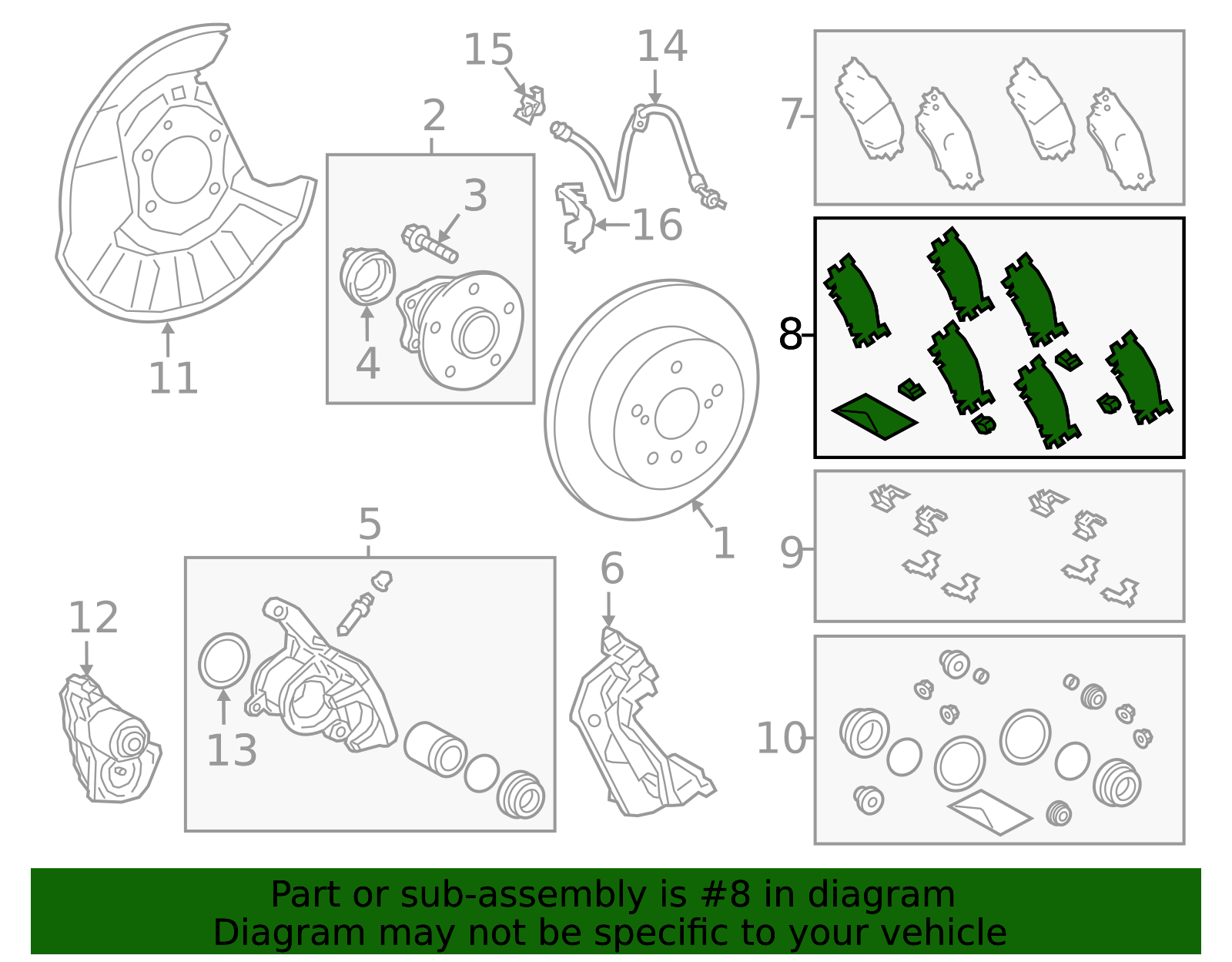 2018-2026 Toyota Disc Brake Pad Shim Kit 04946-02120 | Toyota