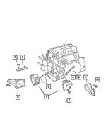 5104035AA - Engine Mounting: Rubber-mount Rubber for Mopar Image