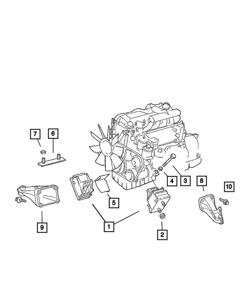 Engine Mounting for 2004 Dodge Sprinter 2500 #1