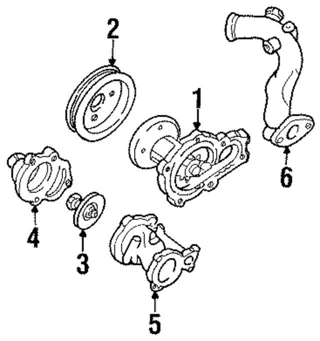 XF5Z8501BA - : Pump Assembly - Water for Ford Image