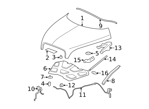 Hood & Components for 2007 Chevrolet HHR #0