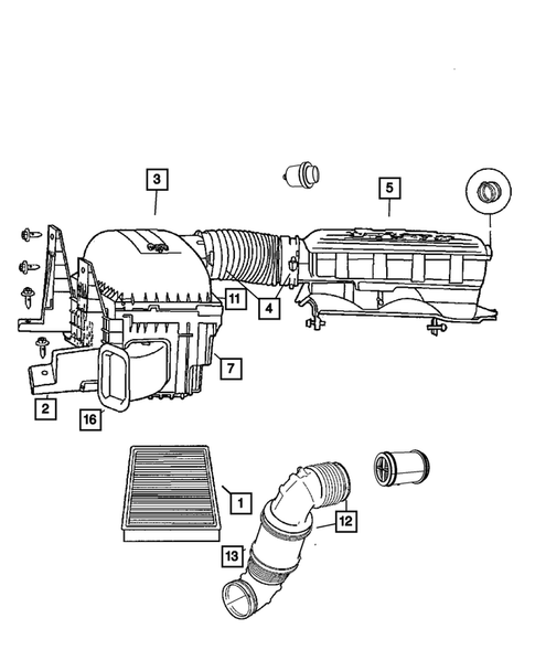 Air Cleaner for 2006 Dodge Ram 3500 #0