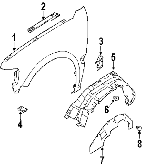 Fender & Components for 2004 Isuzu Axiom #0