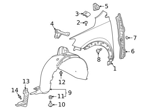 Fender & Components for 2025 Buick Encore GX #1