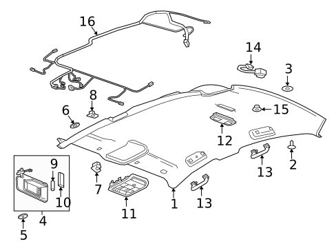 Interior Trim - Roof for 2019 Buick Regal Sportback #0