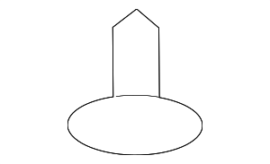 13475541 - Body: Jet Black Headliner Trim Panel Retainer for GM Image