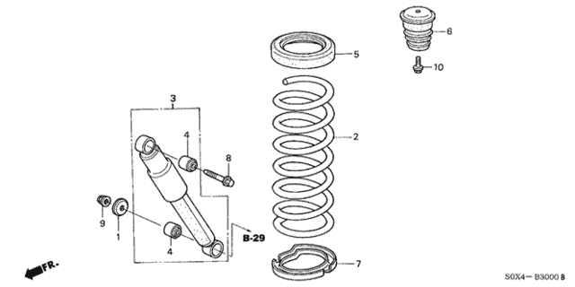 Rear Shock Absorber for 2004 Honda Odyssey #0